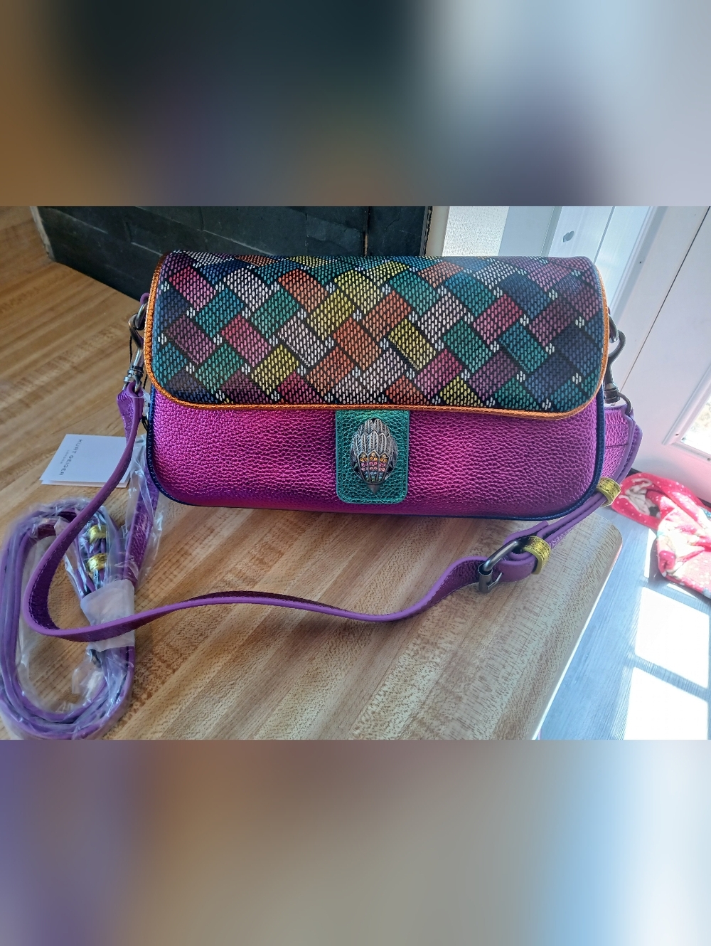 Kurt Geiger NWT Metallic Multi Use Bag & Crossbody